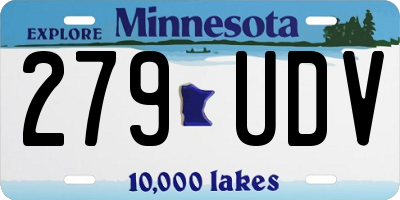 MN license plate 279UDV