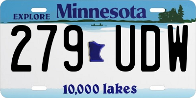 MN license plate 279UDW