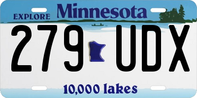 MN license plate 279UDX