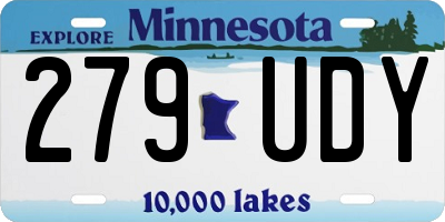 MN license plate 279UDY