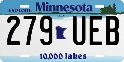 MN license plate 279UEB