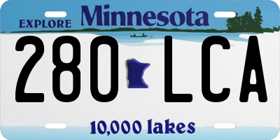 MN license plate 280LCA