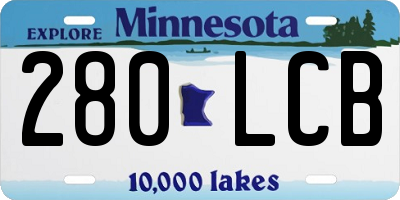 MN license plate 280LCB