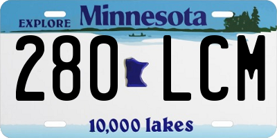 MN license plate 280LCM