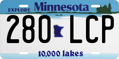 MN license plate 280LCP