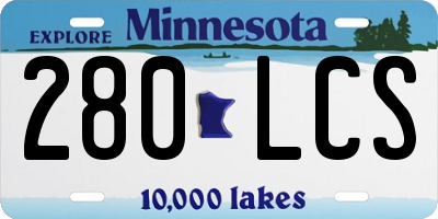 MN license plate 280LCS