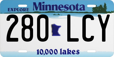 MN license plate 280LCY