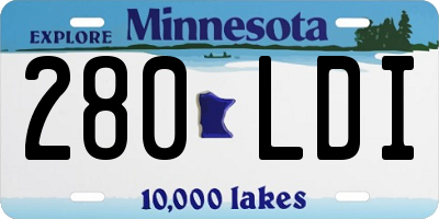 MN license plate 280LDI