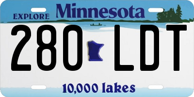 MN license plate 280LDT