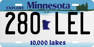 MN license plate 280LEL