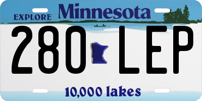 MN license plate 280LEP