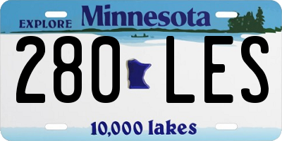 MN license plate 280LES