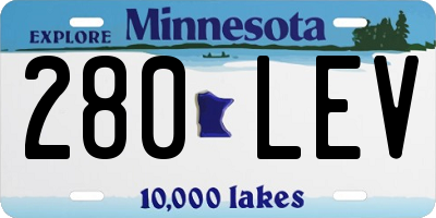MN license plate 280LEV