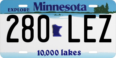 MN license plate 280LEZ