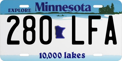 MN license plate 280LFA