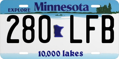 MN license plate 280LFB