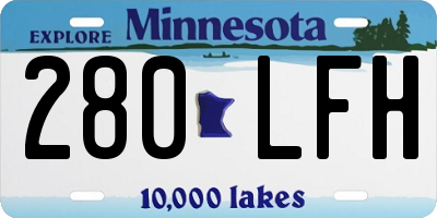 MN license plate 280LFH