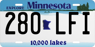 MN license plate 280LFI
