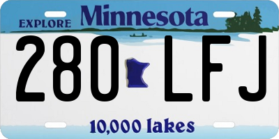 MN license plate 280LFJ