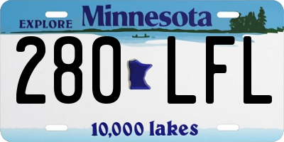 MN license plate 280LFL