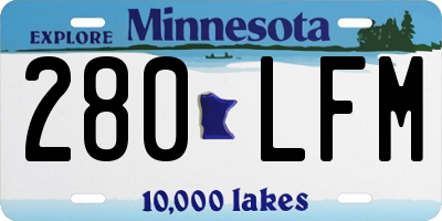 MN license plate 280LFM