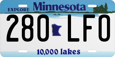 MN license plate 280LFO
