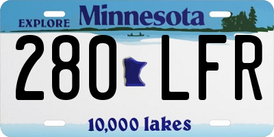 MN license plate 280LFR
