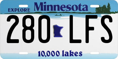 MN license plate 280LFS