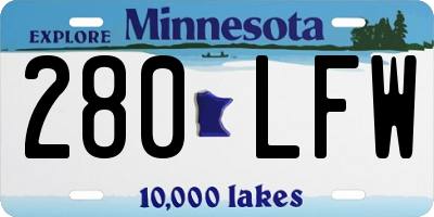 MN license plate 280LFW