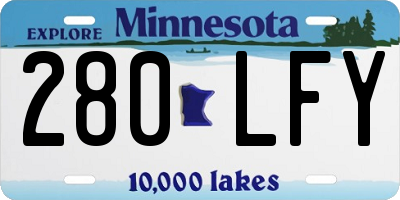 MN license plate 280LFY