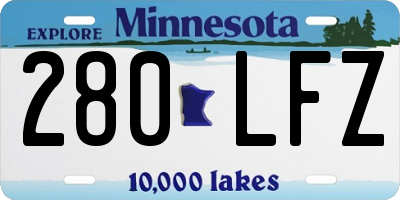 MN license plate 280LFZ