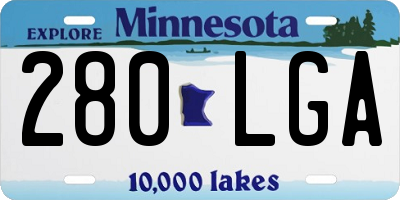 MN license plate 280LGA