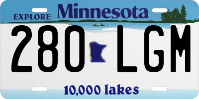 MN license plate 280LGM