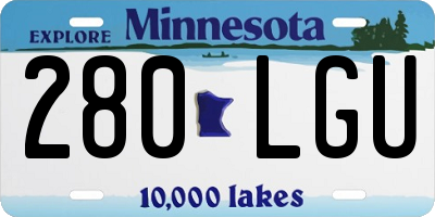 MN license plate 280LGU