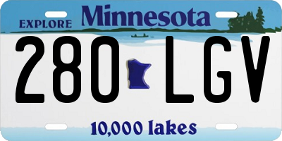 MN license plate 280LGV