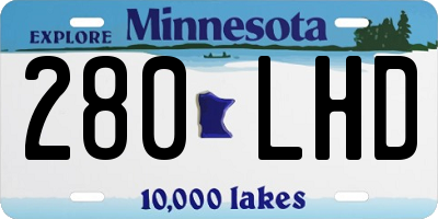 MN license plate 280LHD