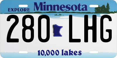 MN license plate 280LHG