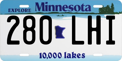 MN license plate 280LHI