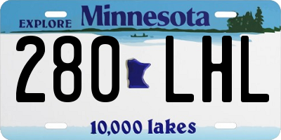 MN license plate 280LHL