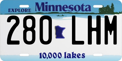 MN license plate 280LHM