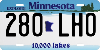 MN license plate 280LHO