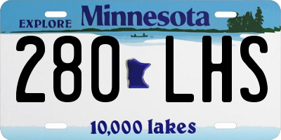 MN license plate 280LHS