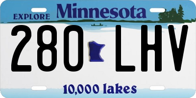 MN license plate 280LHV