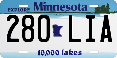 MN license plate 280LIA