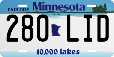MN license plate 280LID