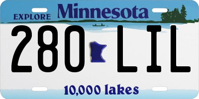 MN license plate 280LIL