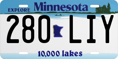 MN license plate 280LIY