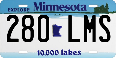 MN license plate 280LMS