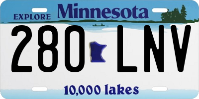 MN license plate 280LNV