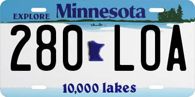 MN license plate 280LOA